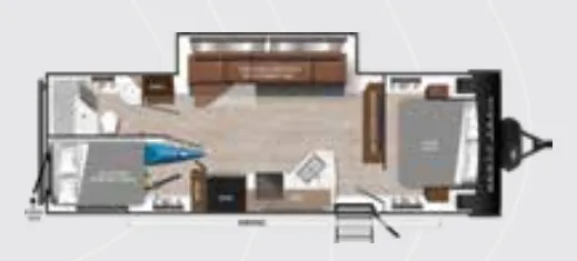 Heartland North Trail 27BHG floor plan