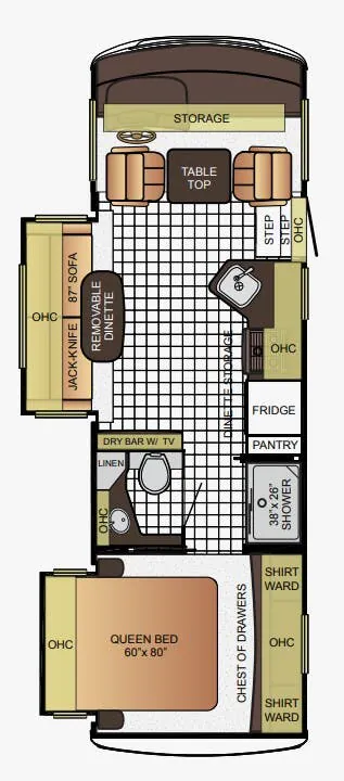 Newmar Bay Star Sport 2705 floor plan