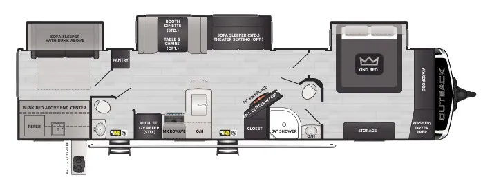 Keystone Outback 370BH floor plan