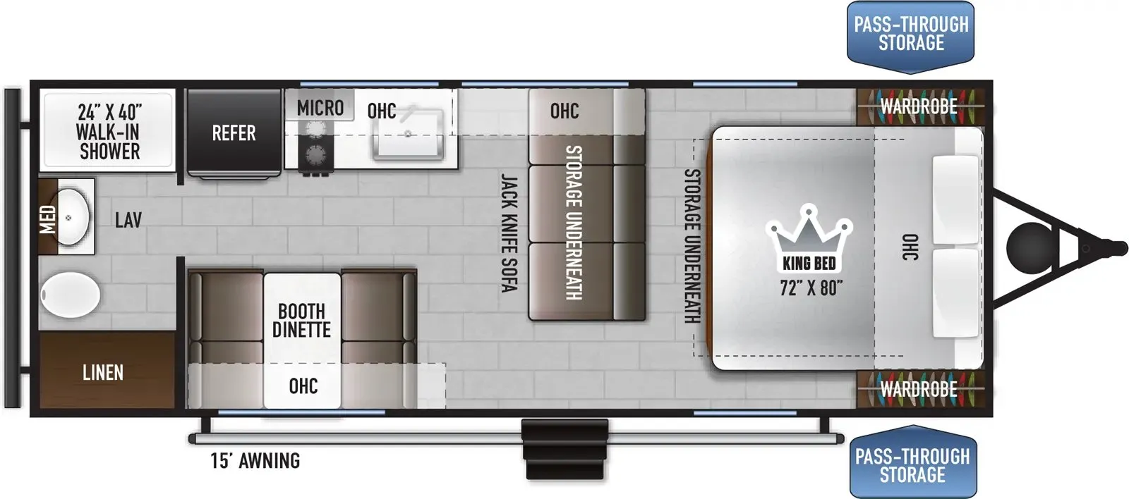 East to West Della Terra LE 220RBLE floor plan