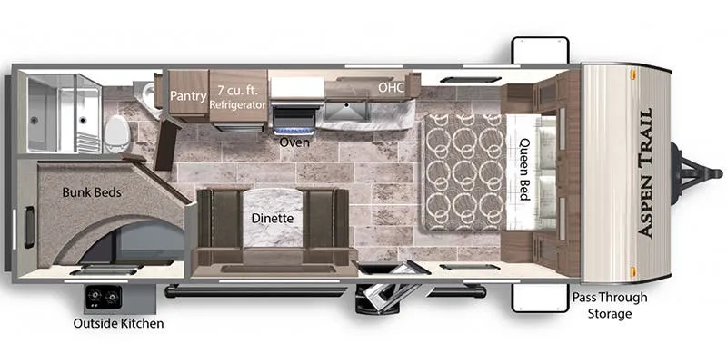 Dutchmen Aspen Trail 2150BHWE floor plan
