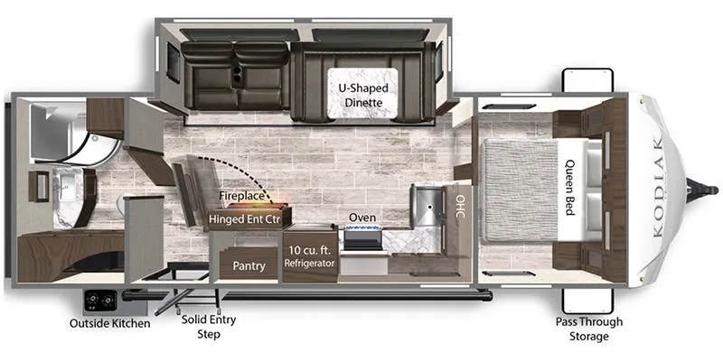 2022 Dutchmen RV Kodiak Ultra-Lite 261RBSL floor plan