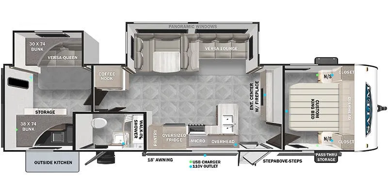 2023 Forest River Salem 32BHDS - Floor plan