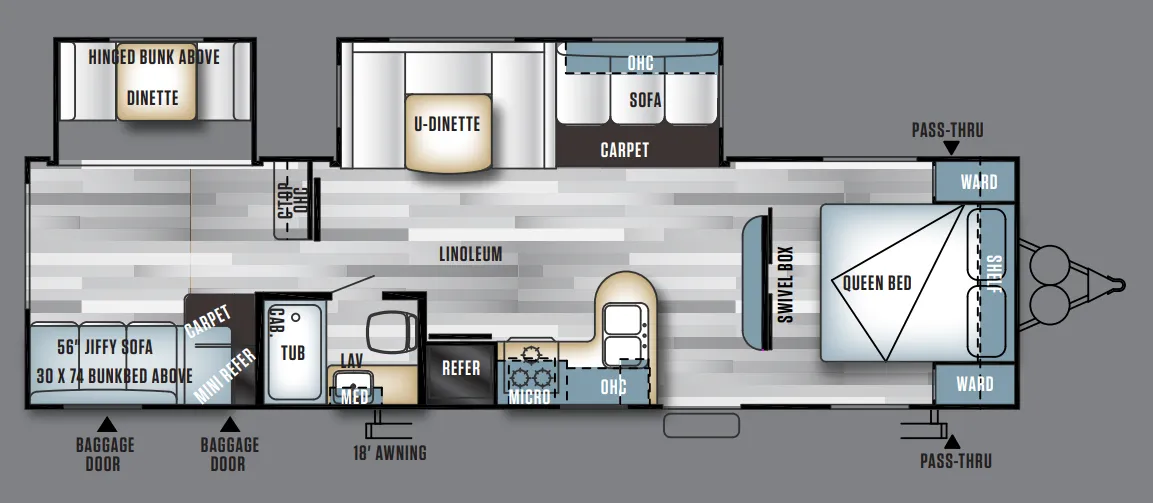 Forest River Salem 29QBDS floor plan