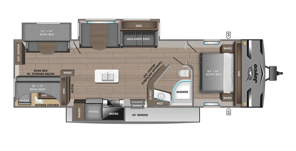 2023 Jayco Jay Flight 33RBTS floor plan
