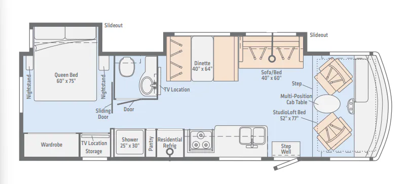 Winnebago Intent 30R floor plan