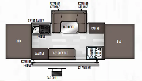 Forest River Flagstaff MAC 627M floor plan