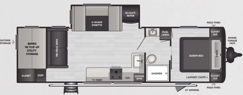 2024 Keystone Springdale 286BHU - Floor plan
