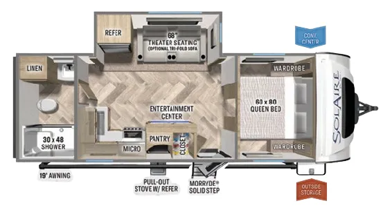 Palomino Solaire 242RBS floor plan