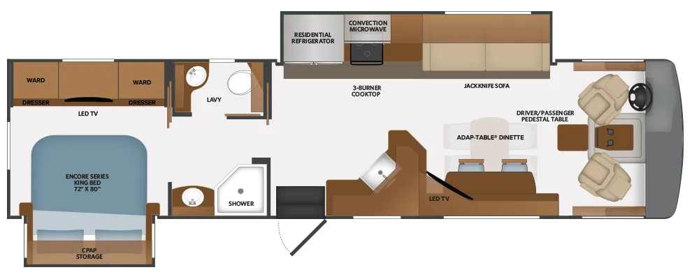 Fleetwood Bounder 35GL floor plan
