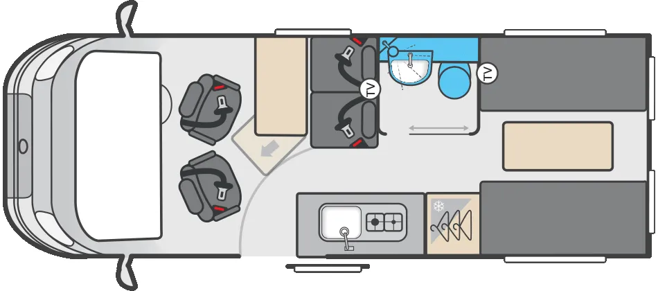 Swift Carrera 144 floor plan