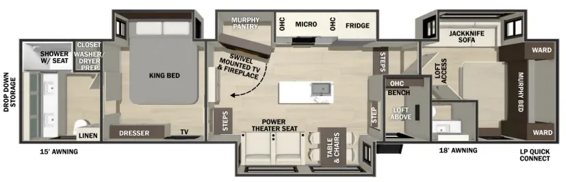 Forest River Cedar Creek 381MUD floor plan