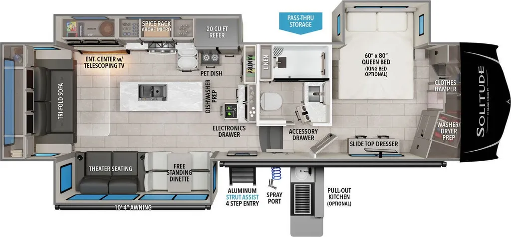 2026 Grand Design Solitude 310GK floor plan