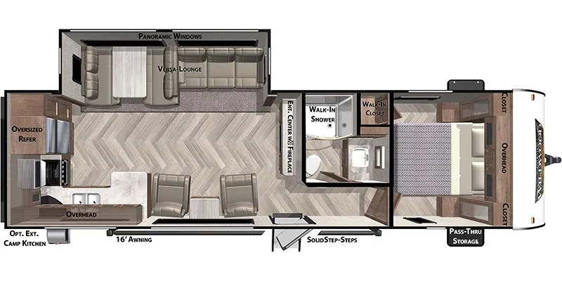 2022 Forest River Wildwood 27RK floor plan