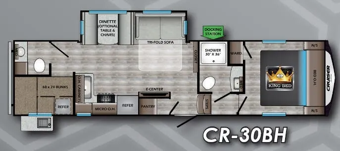 CrossRoads Cruiser Aire 30BH floor plan