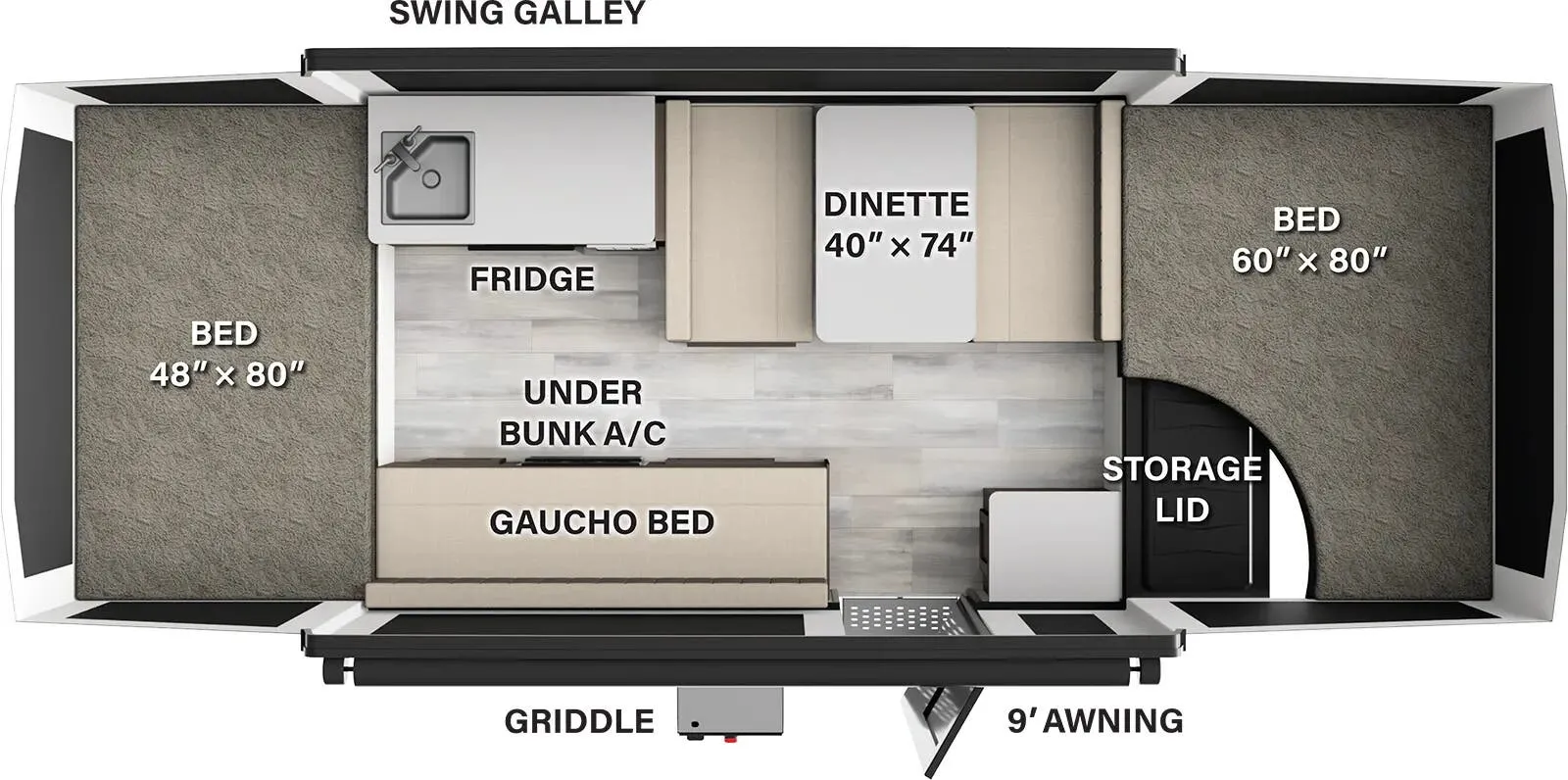 Forest River Rockwood Freedom 1940FT floor plan