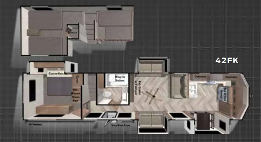 Forest River Wildwood Grand Lodge 42FK floor plan