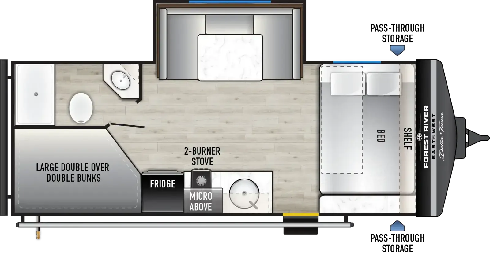 East to West Della Terra 17BHS floor plan