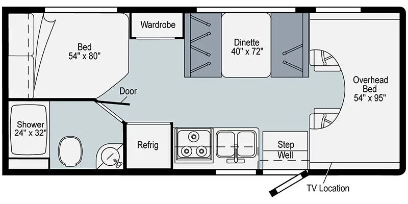 Winnebago Outlook 22E floor plan