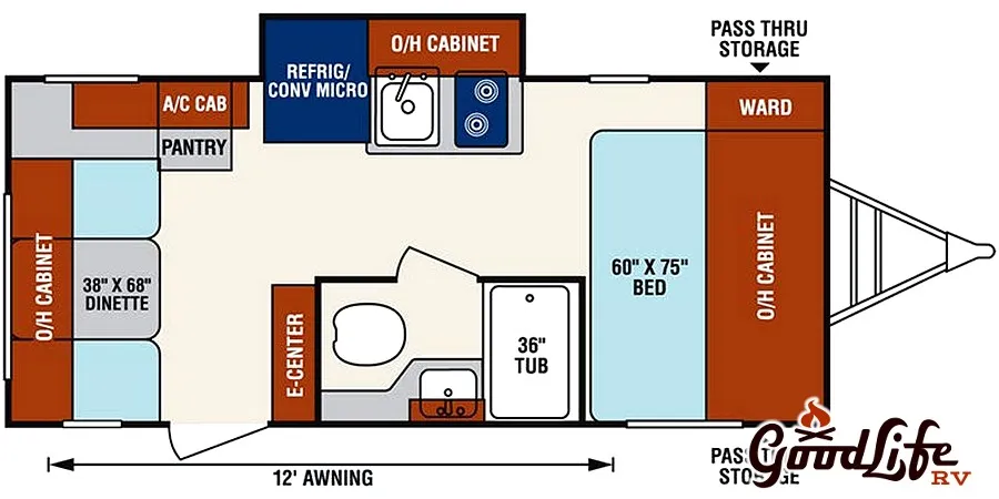 2018 Venture Sonic Lite 169VRD - Floor plan