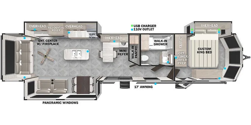 Forest River Salem Villa 40RLB floor plan