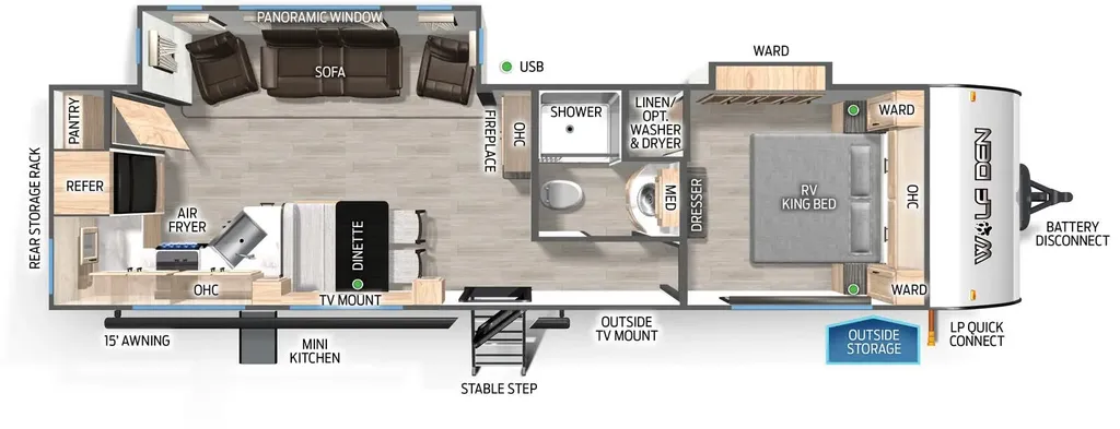 2025 Forest River Cherokee Wolf Den 271RK floor plan