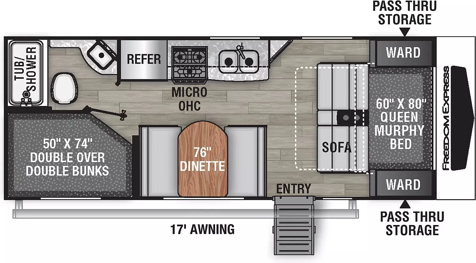 Coachmen Freedom Express 22SE floor plan