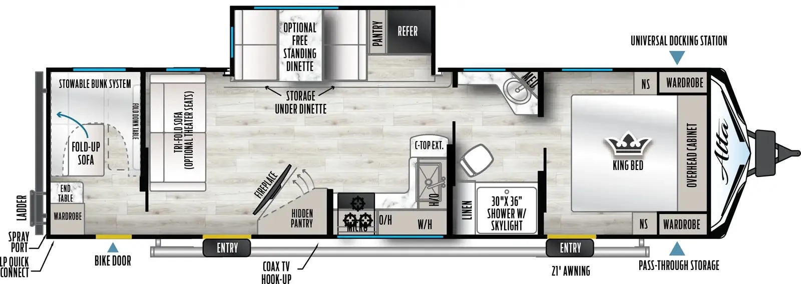 East to West Alta 3010KBH floor plan
