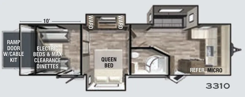 Forest River XLR Hyperlite 3310 floor plan