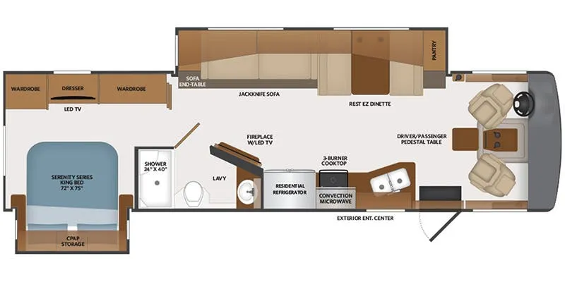 2023 Fleetwood Bounder 33C floor plan