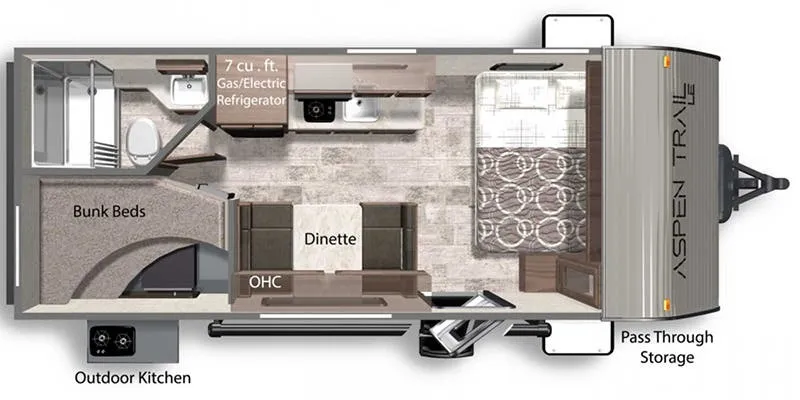 Dutchmen Aspen Trail 1950BH floor plan