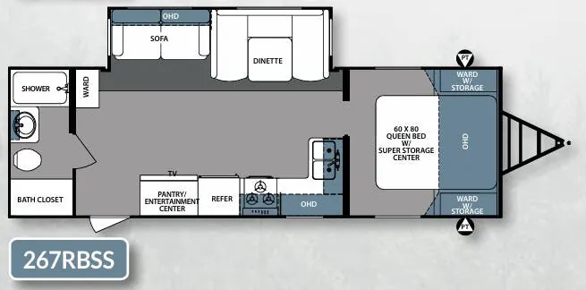 Forest River Surveyor 267RBSS floor plan
