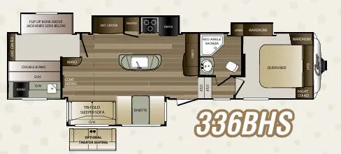 Keystone Cougar 336BHS floor plan