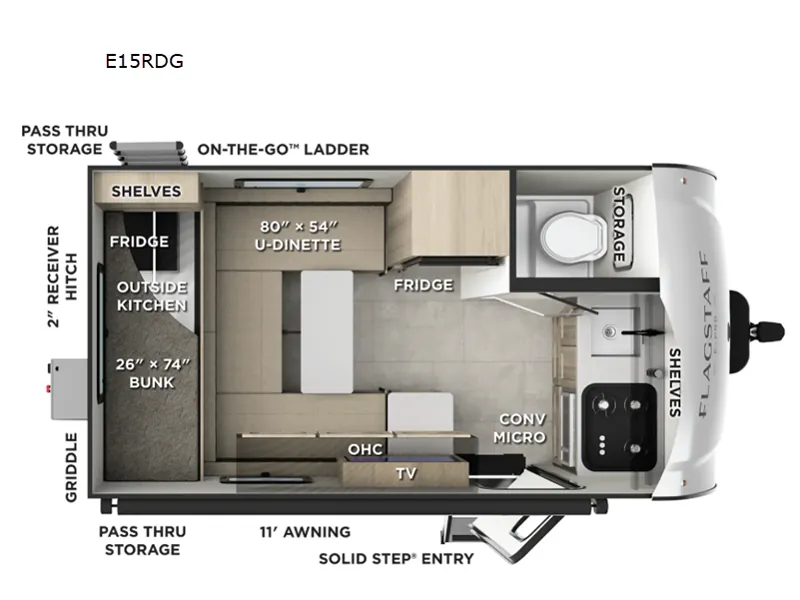 2026 Forest River Flagstaff E-Pro E15RDG - Floor plan