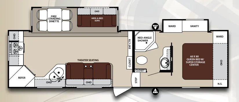 Forest River Surveyor SVF292RKDS floor plan