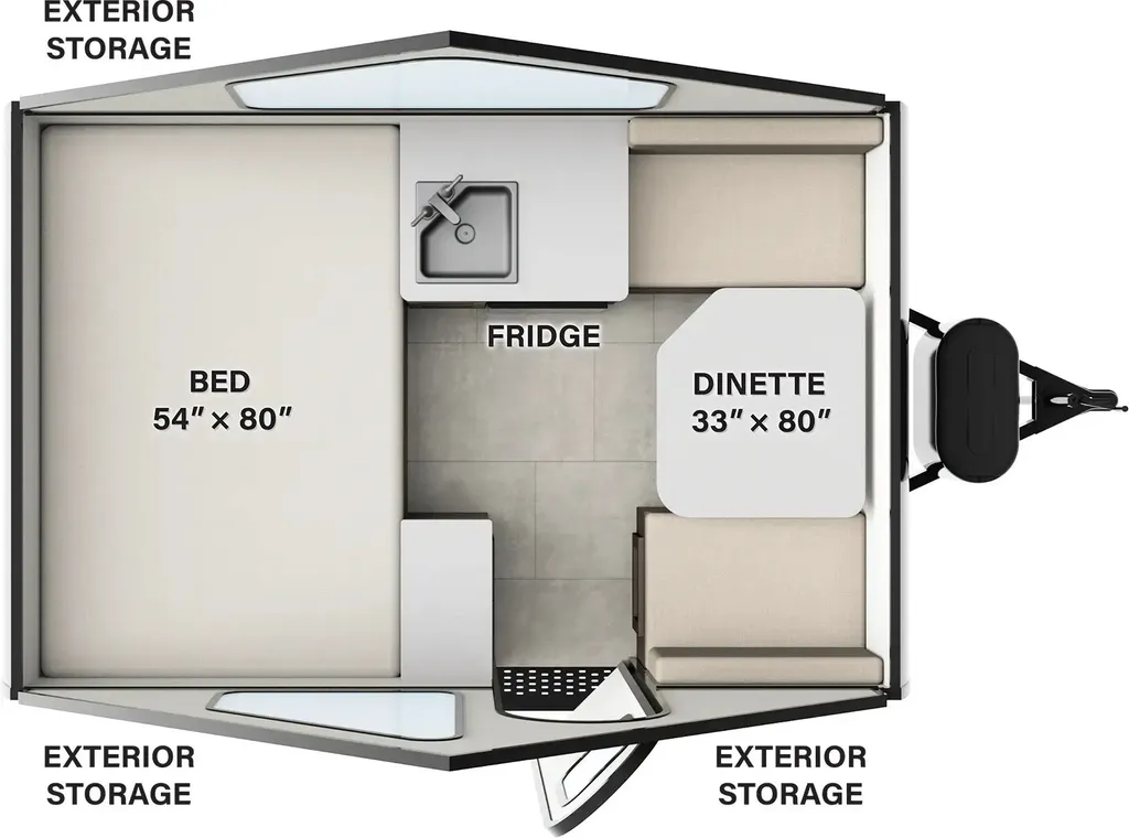 2026 Forest River Flagstaff Hardside T10LE floor plan