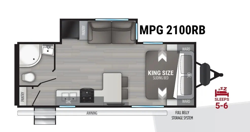 Cruiser RV MPG 2100RB floor plan