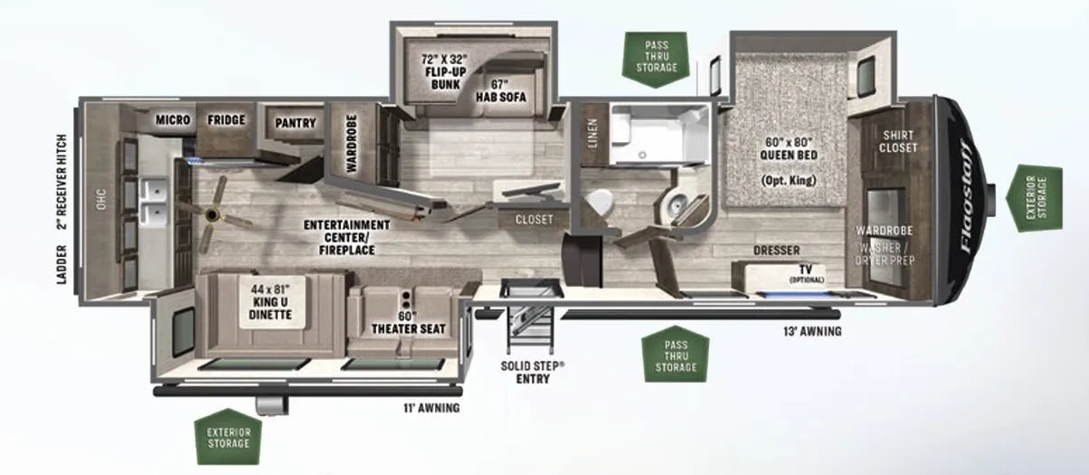 Forest River Flagstaff Super Lite 528MBS floor plan