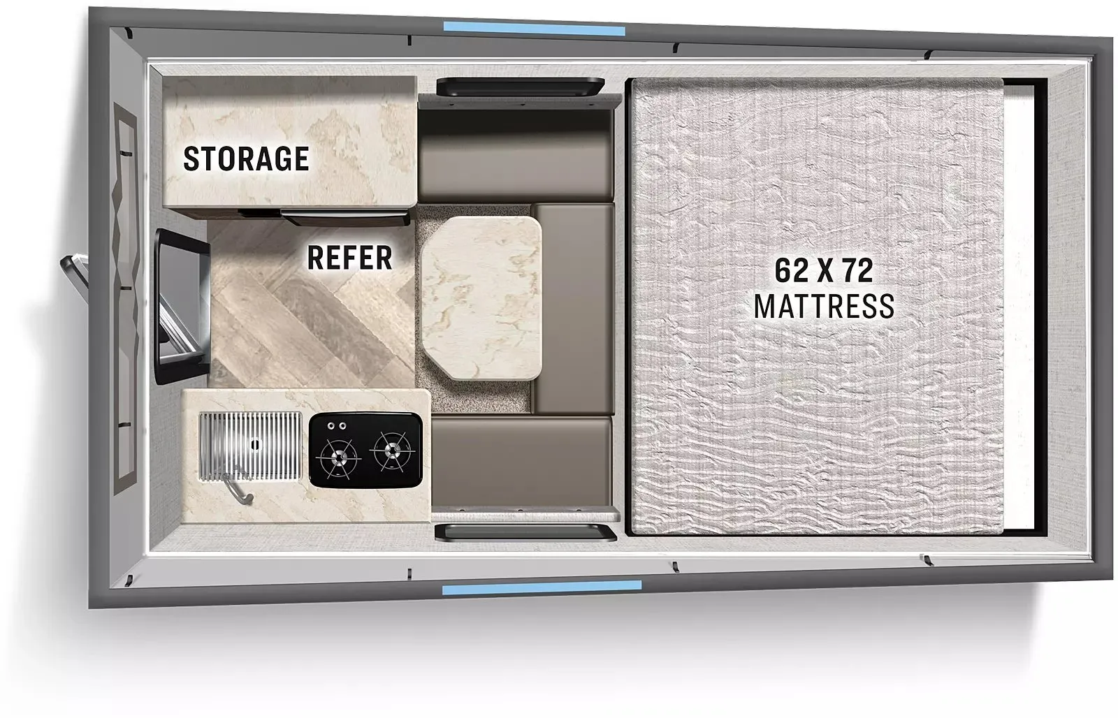 Palomino Rogue Truck Campers EA-2 - DSO floor plan
