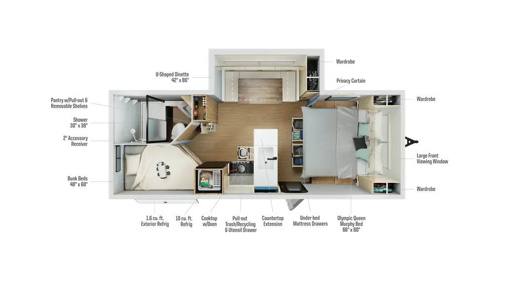 2026 Winnebago Thrive 22MBH floor plan