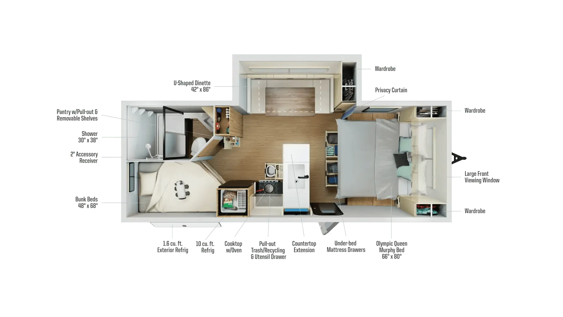 Winnebago Thrive 22MBH floor plan