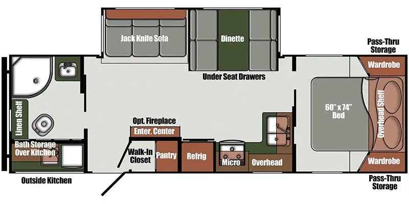 Gulf Stream Matrix LE 28CRB floor plan