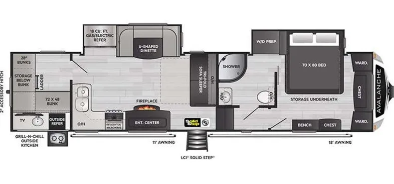 Keystone Alpine Avalanche Edition 352BH floor plan