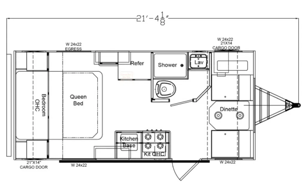 2022 Riverside Retro 179 floor plan