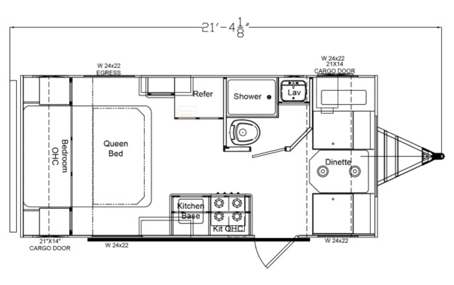 2022 Riverside Retro 179 - Floor plan