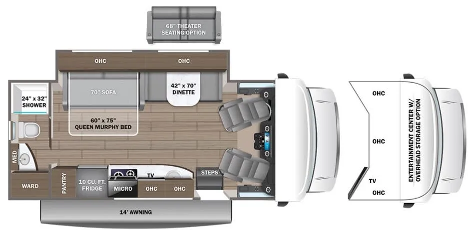 Entegra Coach Qwest SE 24R USA floor plan