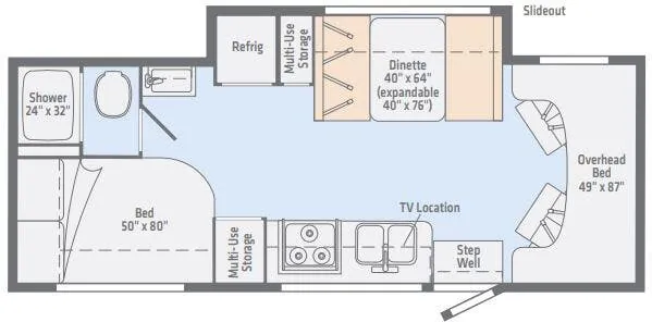 Winnebago Porto 24F floor plan