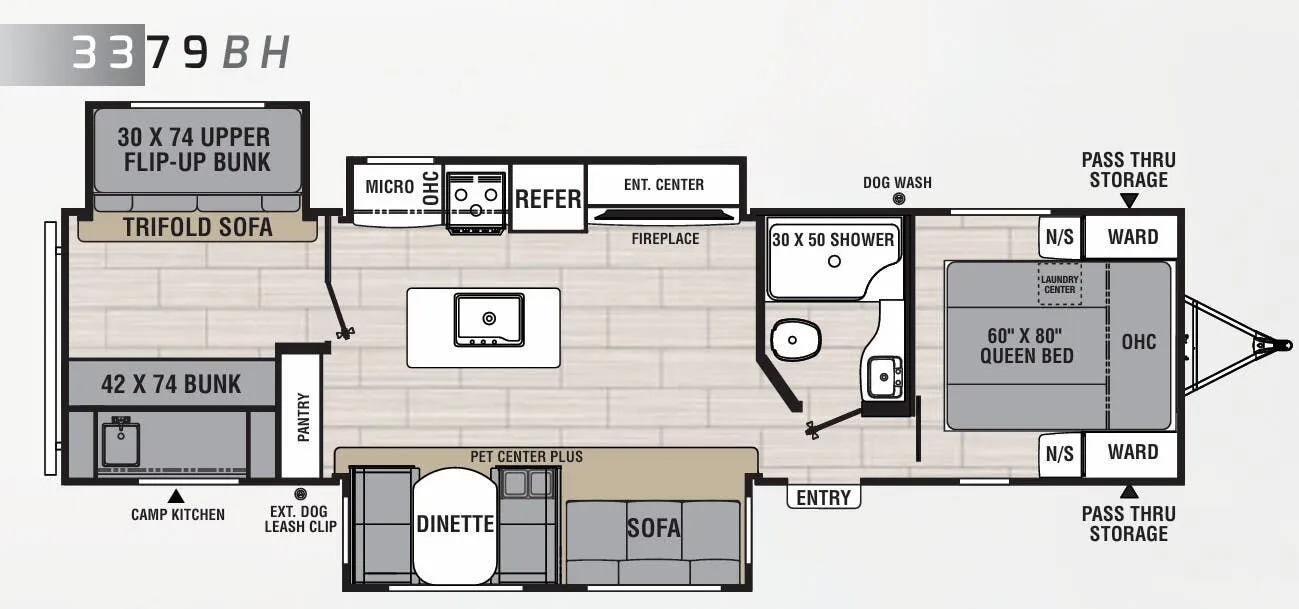 Coachmen Northern Spirit 3379BH floor plan