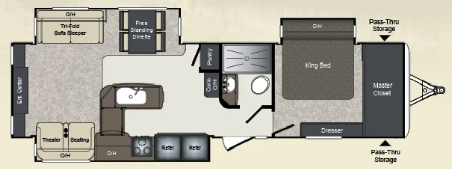 Keystone Laredo 334RE floor plan