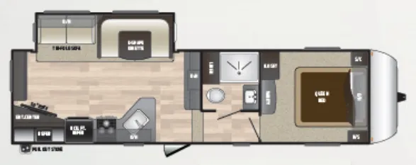 Keystone Hideout 262RES floor plan